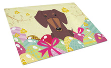 Load image into Gallery viewer, Easter Eggs Dachshund Chocolate Glass Cutting Boards – Durable, Decorative Kitchen Art Large BB6131LCB