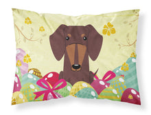 Load image into Gallery viewer, Easter Eggs Dachshund Chocolate Fabric Standard Pillowcase – Artistic Decorative Front, White Back BB6131PILLOWCASE