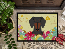 Load image into Gallery viewer, Easter Eggs Dachshund Black Tan Doormat - 18x27 Decorative Floor Mat – Indoor/Outdoor Rug with Artistic Flair BB6132MAT