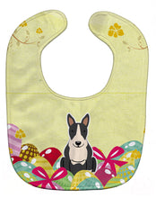 Load image into Gallery viewer, Easter Eggs Bull Terrier Black White Baby Bib BB6133BIB