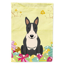 Load image into Gallery viewer, Easter Eggs Bull Terrier Black White Flag Canvas House Size BB6133CHF