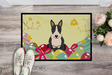 Load image into Gallery viewer, Easter Eggs Bull Terrier Black White Doormat - 24x36 Decorative Floor Mat – Indoor/Outdoor Rug with Artistic Flair BB6133JMAT