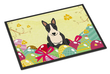 Load image into Gallery viewer, Easter Eggs Bull Terrier Black White Doormat - 24x36 Decorative Floor Mat – Indoor/Outdoor Rug with Artistic Flair BB6133JMAT