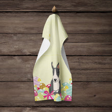 Load image into Gallery viewer, Easter Eggs Bull Terrier Black White Kitchen Towel – Artistic Dish Towel for Everyday Use BB6133KTWL