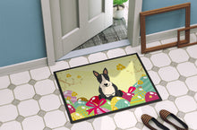 Load image into Gallery viewer, Easter Eggs Bull Terrier Black White Doormat - 18x27 Decorative Floor Mat – Indoor/Outdoor Rug with Artistic Flair BB6133MAT