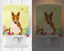 Load image into Gallery viewer, Easter Eggs Bull Terrier Red White Ceramic Night Light BB6135CNL