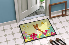 Load image into Gallery viewer, Easter Eggs Bull Terrier Red White Doormat - 24x36 Decorative Floor Mat – Indoor/Outdoor Rug with Artistic Flair BB6135JMAT