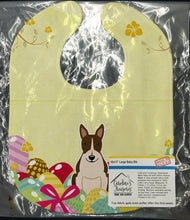 Load image into Gallery viewer, Easter Eggs Bull Terrier Dark Brindle Baby Bib BB6136BIB