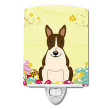 Load image into Gallery viewer, Easter Eggs Bull Terrier Dark Brindle Ceramic Night Light BB6136CNL