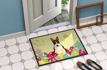 Load image into Gallery viewer, Easter Eggs Bull Terrier Dark Brindle Doormat - 18x27 Decorative Floor Mat – Indoor/Outdoor Rug with Artistic Flair BB6136MAT