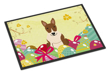 Load image into Gallery viewer, Easter Eggs Bull Terrier Brindle Doormat - 18x27 Decorative Floor Mat – Indoor/Outdoor Rug with Artistic Flair BB6137MAT