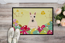 Load image into Gallery viewer, Easter Eggs Bull Terrier White Doormat - 18x27 Decorative Floor Mat – Indoor/Outdoor Rug with Artistic Flair BB6138MAT