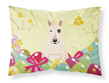 Load image into Gallery viewer, Easter Eggs Bull Terrier White Fabric Standard Pillowcase – Artistic Decorative Front, White Back BB6138PILLOWCASE