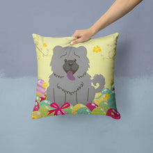 Load image into Gallery viewer, Easter Eggs Chow Chow Blue Throw Pillow - 14x14 Decorative Pillow – Art for Your Home &amp; Patio BB6139PW1414