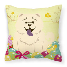Load image into Gallery viewer, Easter Eggs Chow Chow White Fabric Decorative Pillow BB6140PW1818