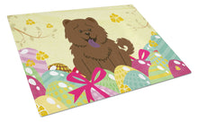 Load image into Gallery viewer, Easter Eggs Chow Chow Chocolate Glass Cutting Boards – Durable, Decorative Kitchen Art Large BB6141LCB