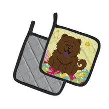 Load image into Gallery viewer, Easter Eggs Chow Chow Chocolate Pot Holders - Set of 2 - Heat-Resistant Kitchen Essentials BB6141PTHD