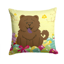 Load image into Gallery viewer, Easter Eggs Chow Chow Chocolate Throw Pillow - 14x14 Decorative Pillow – Art for Your Home &amp; Patio BB6141PW1414
