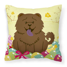 Load image into Gallery viewer, Easter Eggs Chow Chow Chocolate Fabric Decorative Pillow BB6141PW1818