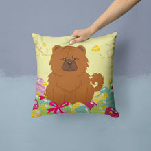 Load image into Gallery viewer, Easter Eggs Chow Chow Red Throw Pillow - 14x14 Decorative Pillow – Art for Your Home &amp; Patio BB6142PW1414