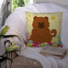 Load image into Gallery viewer, Easter Eggs Chow Chow Red Throw Pillow - 14x14 Decorative Pillow – Art for Your Home &amp; Patio BB6142PW1414