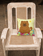 Load image into Gallery viewer, Easter Eggs Chow Chow Red Fabric Decorative Pillow BB6142PW1818