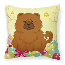 Load image into Gallery viewer, Easter Eggs Chow Chow Red Fabric Decorative Pillow BB6142PW1818