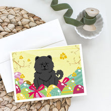 Load image into Gallery viewer, Easter Eggs Chow Chow Black Greeting Cards -  Blank Note Cards – 8-Pack of Artist-Designed Cards with Envelopes