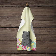 Load image into Gallery viewer, Easter Eggs Chow Chow Black Kitchen Towel – Artistic Dish Towel for Everyday Use BB6143KTWL