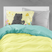 Load image into Gallery viewer, Easter Eggs Chow Chow Black Fabric Standard Pillowcase – Artistic Decorative Front, White Back BB6143PILLOWCASE