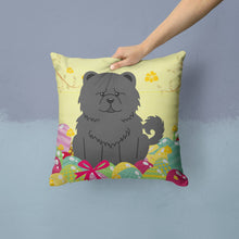 Load image into Gallery viewer, Easter Eggs Chow Chow Black Throw Pillow - 14x14 Decorative Pillow – Art for Your Home &amp; Patio BB6143PW1414