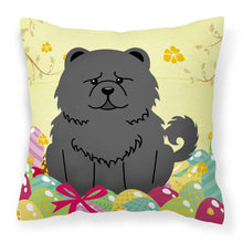 Load image into Gallery viewer, Easter Eggs Chow Chow Black Fabric Decorative Pillow BB6143PW1818
