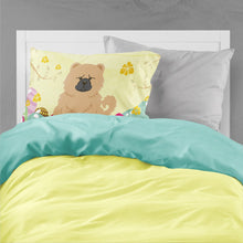 Load image into Gallery viewer, Easter Eggs Chow Chow Cream Fabric Standard Pillowcase – Artistic Decorative Front, White Back BB6144PILLOWCASE