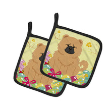 Load image into Gallery viewer, Easter Eggs Chow Chow Cream Pot Holders - Set of 2 - Heat-Resistant Kitchen Essentials BB6144PTHD
