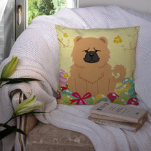 Load image into Gallery viewer, Easter Eggs Chow Chow Cream Throw Pillow - 14x14 Decorative Pillow – Art for Your Home &amp; Patio BB6144PW1414