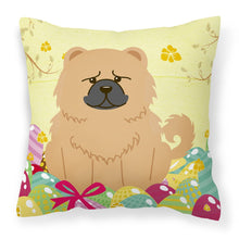 Load image into Gallery viewer, Easter Eggs Chow Chow Cream Fabric Decorative Pillow BB6144PW1818