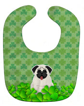 Load image into Gallery viewer, Pug Cream Shamrocks Baby Bib BB6145BIB
