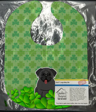 Load image into Gallery viewer, Pug Black Shamrocks Baby Bib BB6147BIB