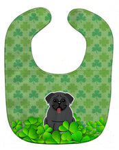Load image into Gallery viewer, Pug Black Shamrocks Baby Bib BB6147BIB