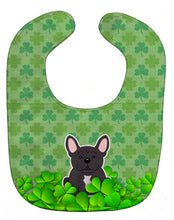 Load image into Gallery viewer, French Bulldog Brindle Shamrocks Baby Bib BB6150BIB