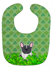 Load image into Gallery viewer, French Bulldog Black White Shamrocks Baby Bib BB6153BIB