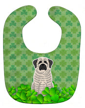 Load image into Gallery viewer, Mastiff Brindle White Shamrocks Baby Bib BB6157BIB