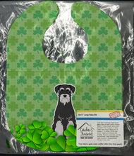Load image into Gallery viewer, Standard Schnauzer Salt and Pepper Shamrocks Baby Bib BB6174BIB
