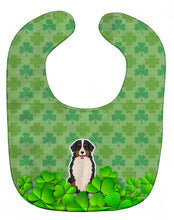 Load image into Gallery viewer, Bernese Mountain Dog Shamrocks Baby Bib BB6177BIB