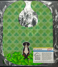 Load image into Gallery viewer, Greater Swiss Mountain Dog Shamrocks Baby Bib BB6178BIB
