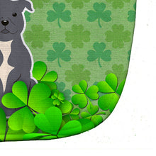 Load image into Gallery viewer, Staffordshire Bull Terrier Blue Shamrocks Baby Bib BB6187BIB