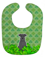 Load image into Gallery viewer, Miniature Schanuzer Black Shamrocks Baby Bib BB6192BIB