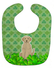 Load image into Gallery viewer, Yellow Labrador Shamrocks Baby Bib BB6196BIB