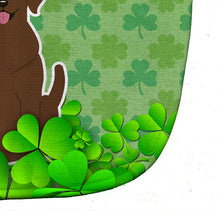 Load image into Gallery viewer, Chocolate Labrador Shamrocks Baby Bib BB6197BIB