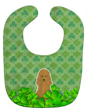 Load image into Gallery viewer, Poodle Tan Shamrocks Baby Bib BB6210BIB